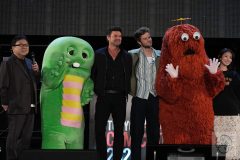 左から天野ひろゆき、ガチャピン、カール・アーバン、ジャック・クエイド ムック、関根ささら © cula 左から天野ひろゆき、ガチャピン、カール・アーバン、ジャック・クエイド ムック、関根ささら © cula